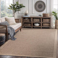 CAMILSON Easy Jute Rug 5x7, Indoor Outdoor Natural Color Fiber Area Rugs for Living Room Patio and Kitchen Rug, Sisal Boho Woven Design, Easy-Cleaning, Washable Outside Carpet Alfombras (5 x 7)