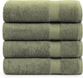LANE LINEN 100% Mercerized Cotton Bath Sheet Set of 4